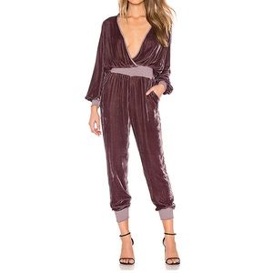 Ambrosia Velvet Jumpsuit in Oakwood